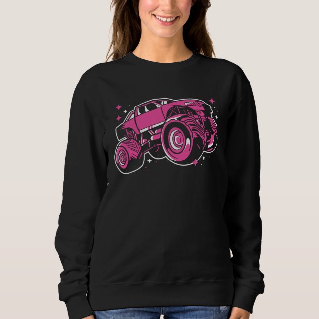 Sweatshirt Girl Awesome Monster Truck (Devant)