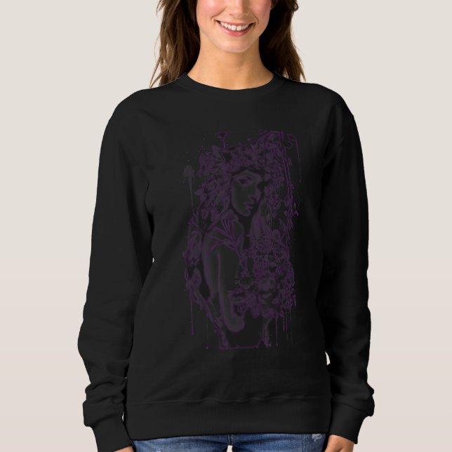 Sweatshirt Girl Flowers beauty sweet roses cute pretty beauti (Devant)