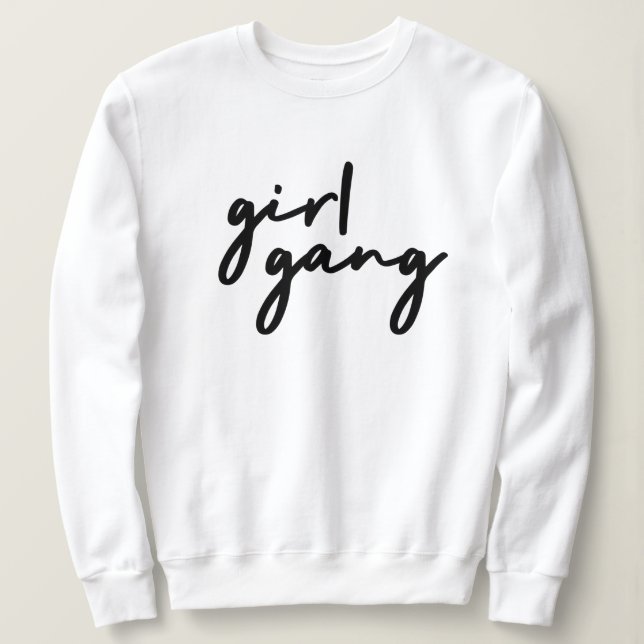 Sweatshirt Girl Gang | Cute Girl Power Moderne Féminisme (Design devant)