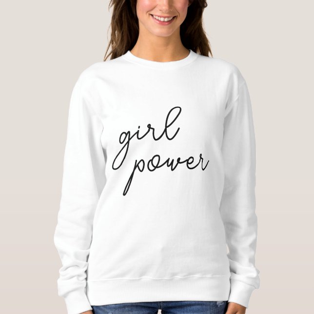 Sweatshirt Girl Gang Cute Modern Feminism Girl Power Quote (Devant)
