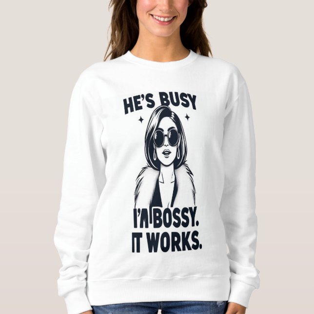 Sweatshirt Girl Power Tee I Bossy Wife Tee I Couple Shirt (Devant)