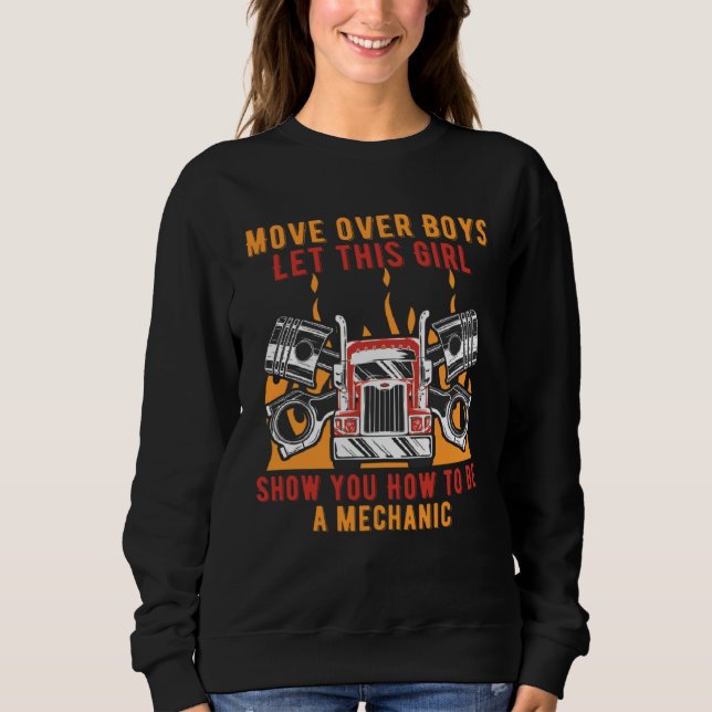 Sweatshirt Girl Show How to Be a Mechanic Car Car Repair Auto (Devant)