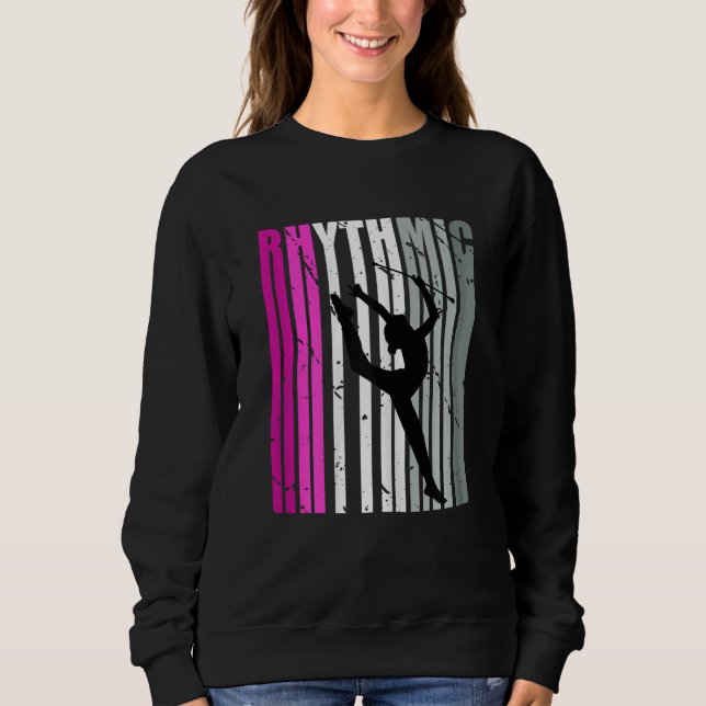 Sweatshirt Girls Pretty Retro Rhythmic Gymnastics Gymnast (Devant)