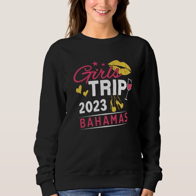 Sweatshirt Girls Trip 2023 Bahamas Weekend Travel Group Match (Devant)