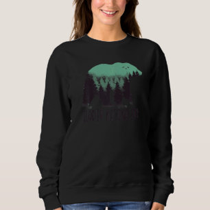 Sweatshirt Glacier Us National Park Bear Trees Montana Travel
