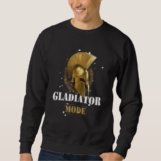 Sweatshirt Gladiator Mode Spartan Helmet  Motivation Gym Work