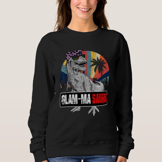 Sweatshirt Glam Masaurus Rex Dinosaur Glam Ma famille Saurus  (Devant)