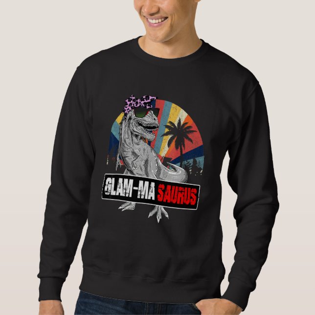 Sweatshirt Glam Masaurus Rex Dinosaur Glam Ma famille Saurus  (Devant)