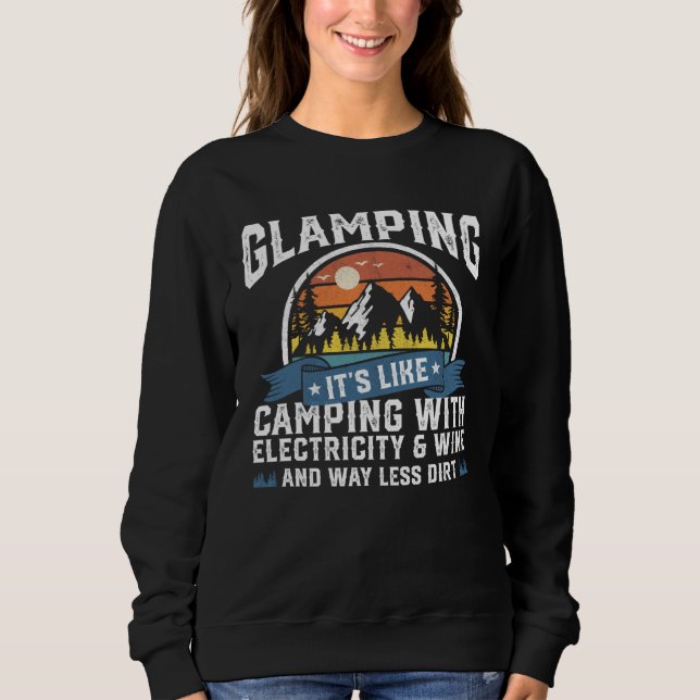 Sweatshirt Glamping Definition Glamper Women Wine  Camping RV (Devant)