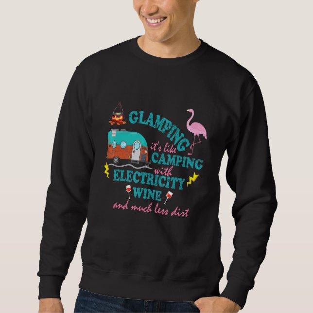 Sweatshirt Glamping Son Camping (Devant)