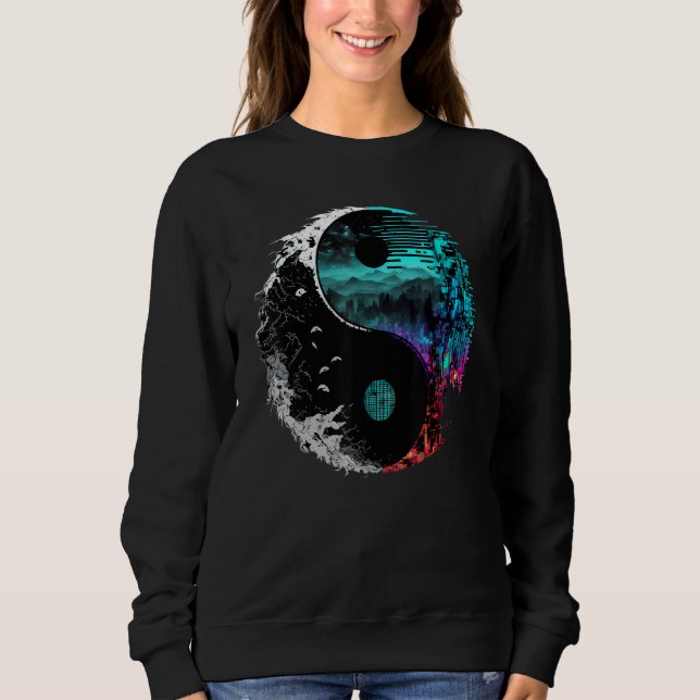 Sweatshirt Glitch Yin Yang (Devant)