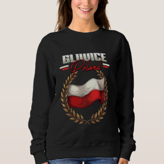 Sweatshirt Gliwice Poland Travel Polish Flag Polska