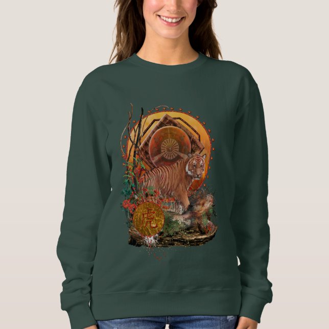 Sweatshirt "GLOIRE DU TIGRE" Tigre Malais (Devant)