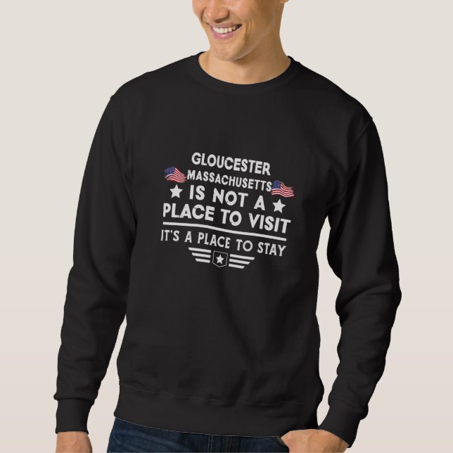 Sweatshirt Gloucester Massachusetts endroit où séjourner USA  (Devant)