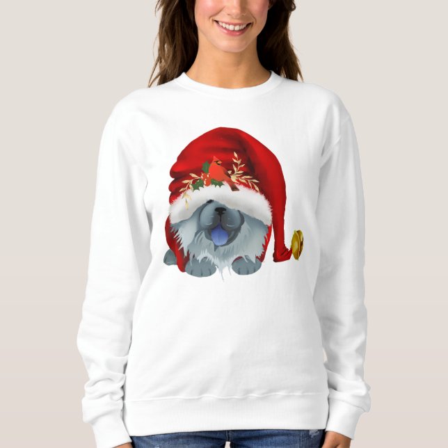 Sweatshirt GNOME 4 LES CHOWLIDAYS - Sweat-shirt Blue Chow (Devant)