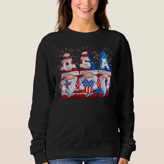 Sweatshirt Gnome   4th Of July Gnomes Patriotic American Flag (Devant)