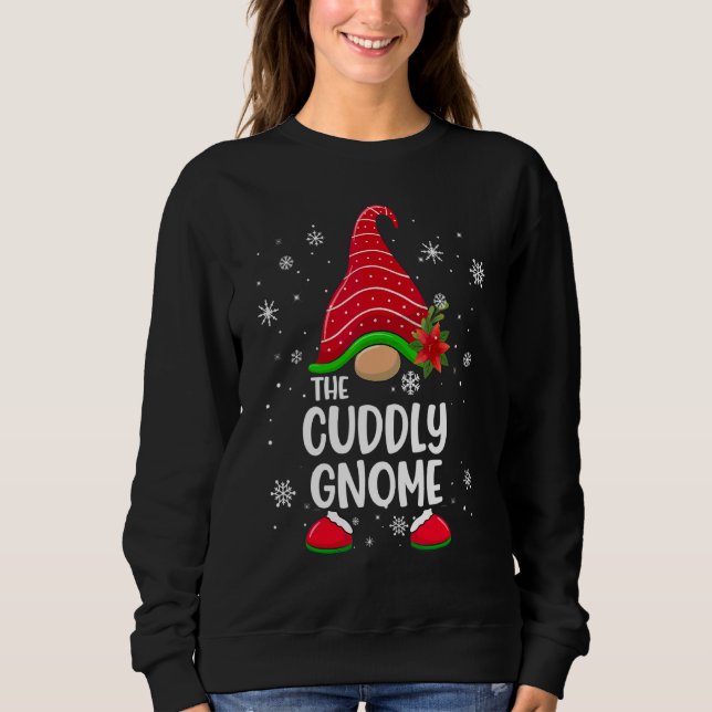 Sweatshirt Gnome Attachant carreaux de Buffalo Ensemble Famil (Devant)