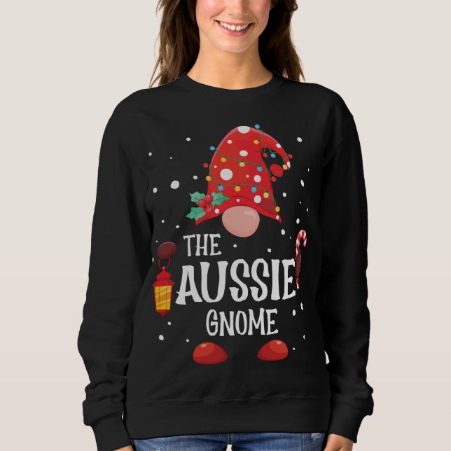 Sweatshirt Gnome Aussie Matching Famille Gnome de Noël P (Devant)