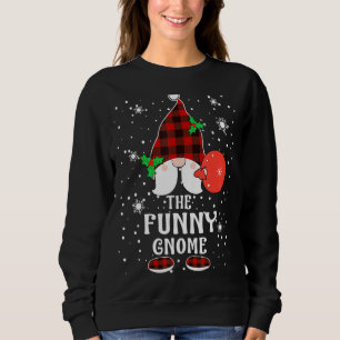 Sweatshirt Gnome Buffalo Plaid Correspondant Famille Christma