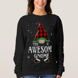 Sweatshirt Gnomé Buffalo Plaid Matching Famille Christ