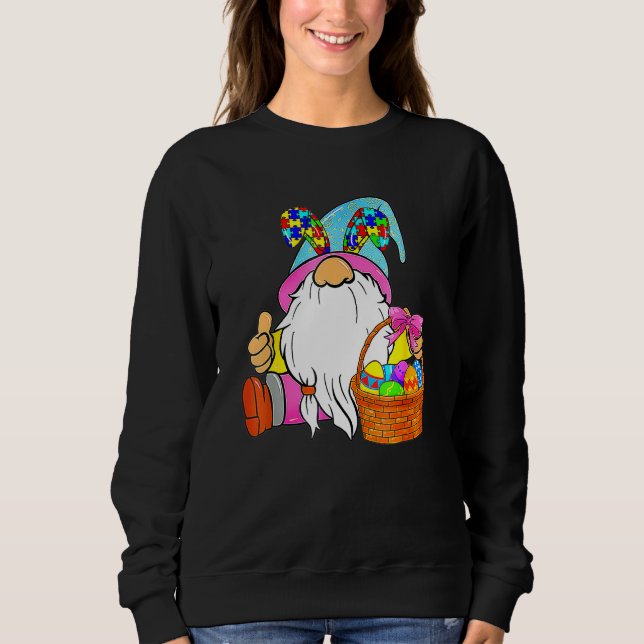 Sweatshirt Gnome Bunny Sensibilisation sur l'autisme Support  (Devant)