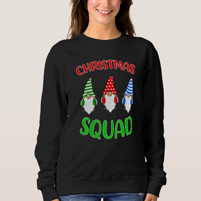 Sweatshirt Gnome Christmas Squad Correspondant Pajamas de fam (Devant)