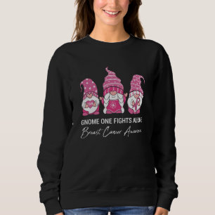 Sweatshirt Gnome combat seul Famille jumelant cancer du sein