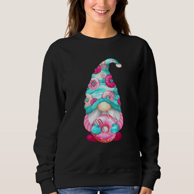Sweatshirt Gnome Correspondante Pour Les Femmes Et Donut Gnom (Devant)