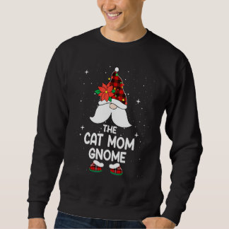 Sweatshirt Gnome de maman chat plaid de buffle famille assort