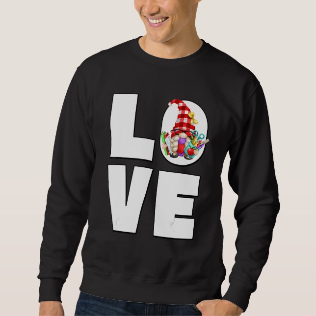 Sweatshirt Gnome enseignant pour femmes lisant des livres aim (Devant)