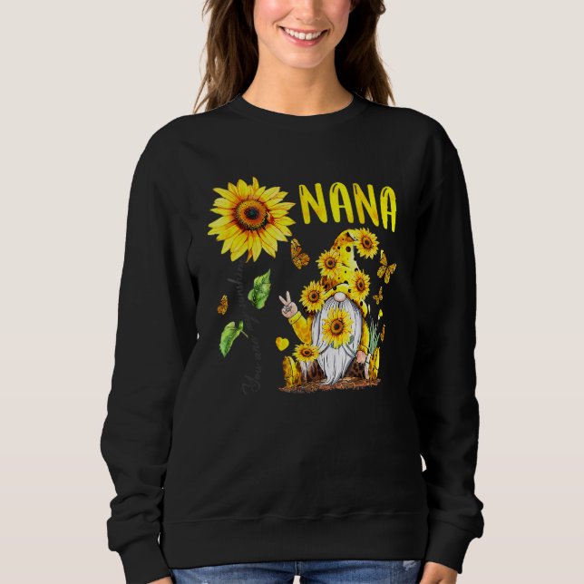 Sweatshirt Gnome Nanna Sunflower Love (Devant)
