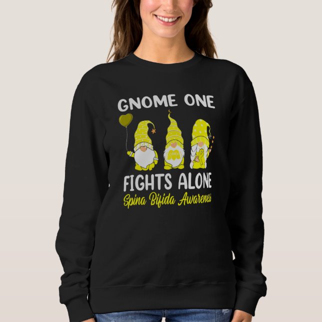 Sweatshirt Gnome One Seul Lutte Ruban Jaune Spina Bifida  (Devant)