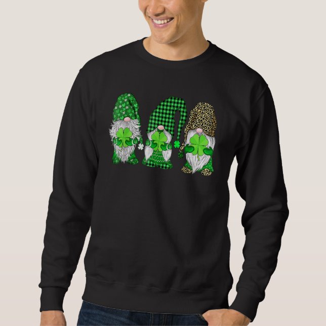 Sweatshirt Gnome St Patrick S Day Irlandais Gnome (Devant)