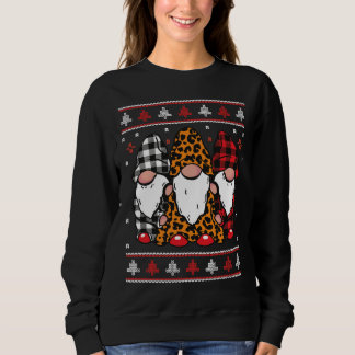Sweatshirt Gnomes amusants Noël mignonnes Gnomes dans un pull