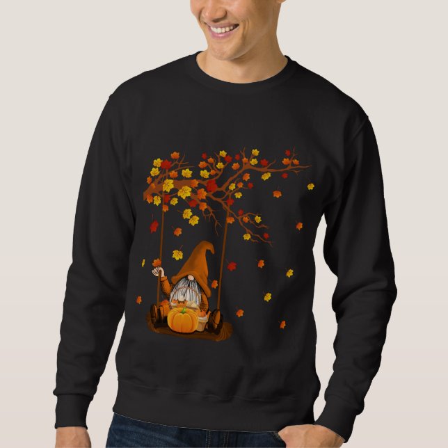 Sweatshirt Gnomes citrouilles Automne Mignons Halloween Thank (Devant)
