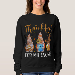 Sweatshirt Gnomes Merci Pour Mes Gnomies Chute Thanksgiving B
