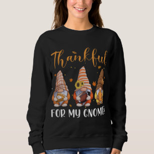 Sweatshirt Gnomes Merci Pour Mes Gnomies Chute Thanksgiving F