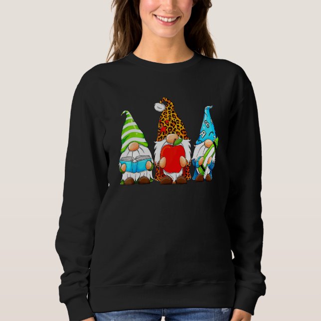 Sweatshirt Gnomes Mets Étudiants Enseignant Gnome Retour À L' (Devant)
