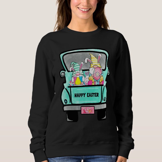 Sweatshirt Gnomes mignons Avec Oreilles De Lapin Chasse D'Oeu (Devant)