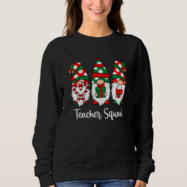 Sweatshirt Gnomes Teacher Squad Funny Christmas Teacher Père  (Devant)
