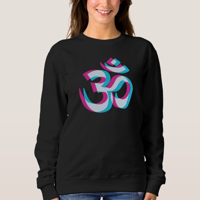 Sweatshirt Goa Om Psytrance Rave Techno Trippy Edm Festival H (Devant)