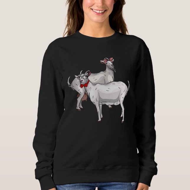 Sweatshirt Goat Pair Goat Couple Goat Goat Farm (Devant)