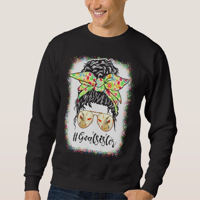Sweatshirt Goat Sister Messy Bun Life Hair Glasses For Mother (Devant)