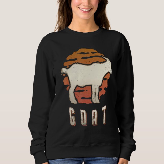 Sweatshirt Goat Vintage Retro Classic Animal Sunset (Devant)