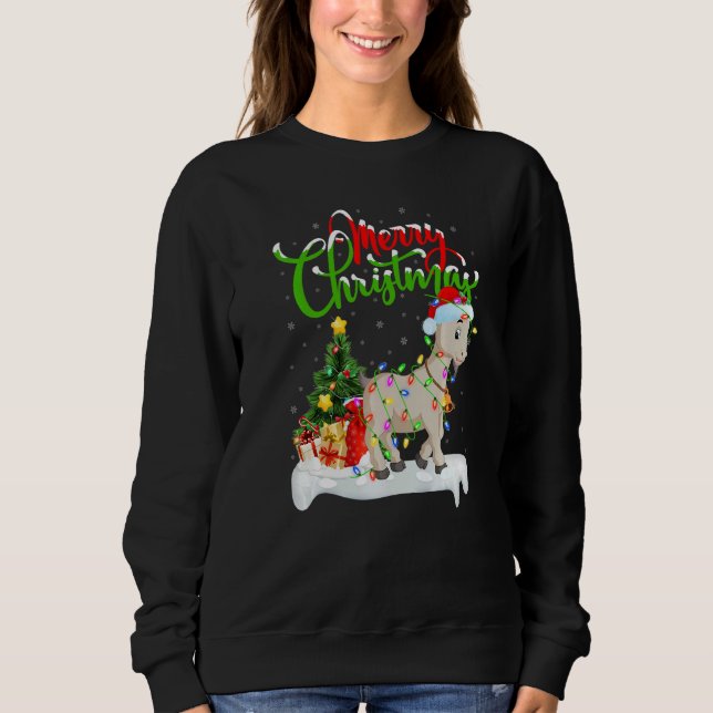 Sweatshirt Goat  Xmas Decorations Santa Goat Christmas (Devant)