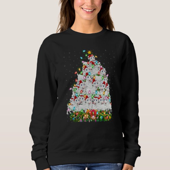 Sweatshirt Goat  Xmas Lights Santa Goat Christmas Tree (Devant)