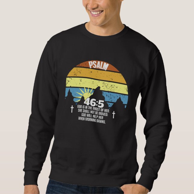 Sweatshirt God Is Within Her She Will Not Fall Psalm 465 Chri (Devant)