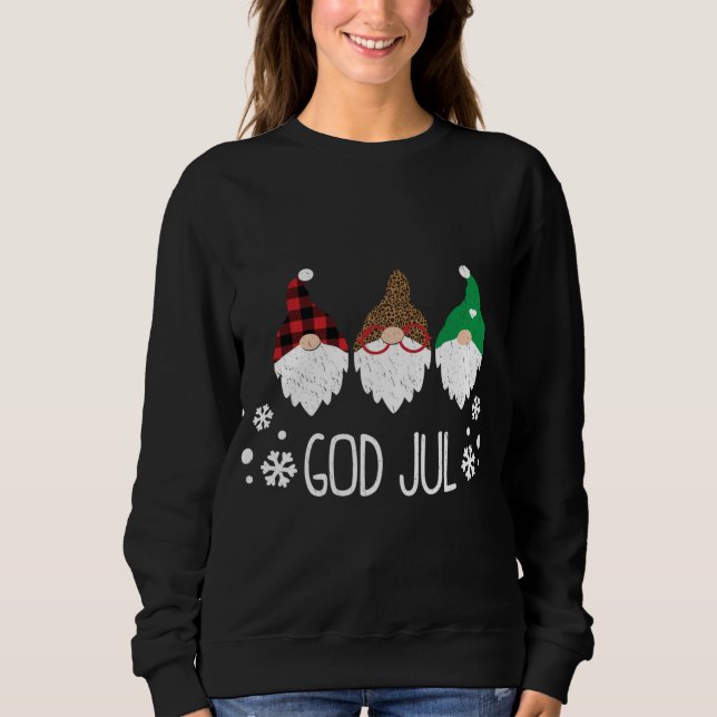 Sweatshirt God Jul Swedish Joyer Noël Norwegian Cute Gno (Devant)