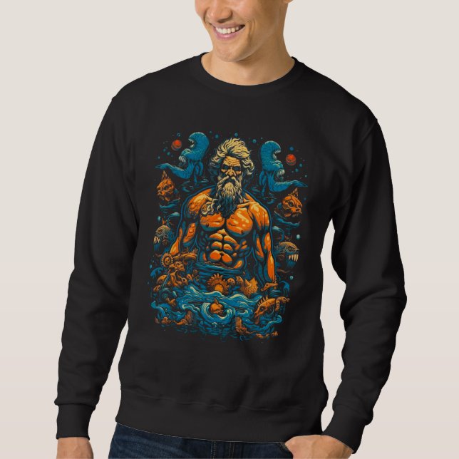 Sweatshirt God Poseidon Greek Mythology Neptune (Devant)
