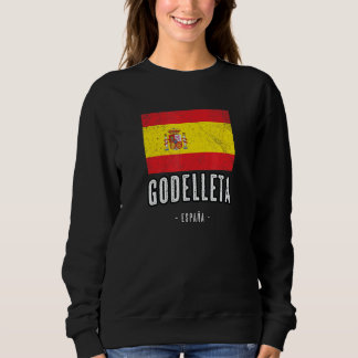 Sweatshirt Godelleta Espagne Es Drapeau Ville Bandera Ropa